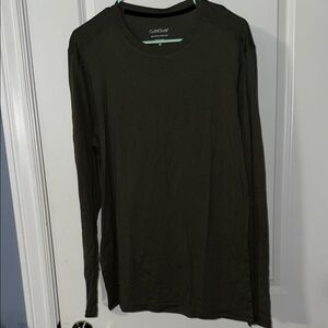 Cuddl Duds Men's Dark Green Long Sleeve Tee